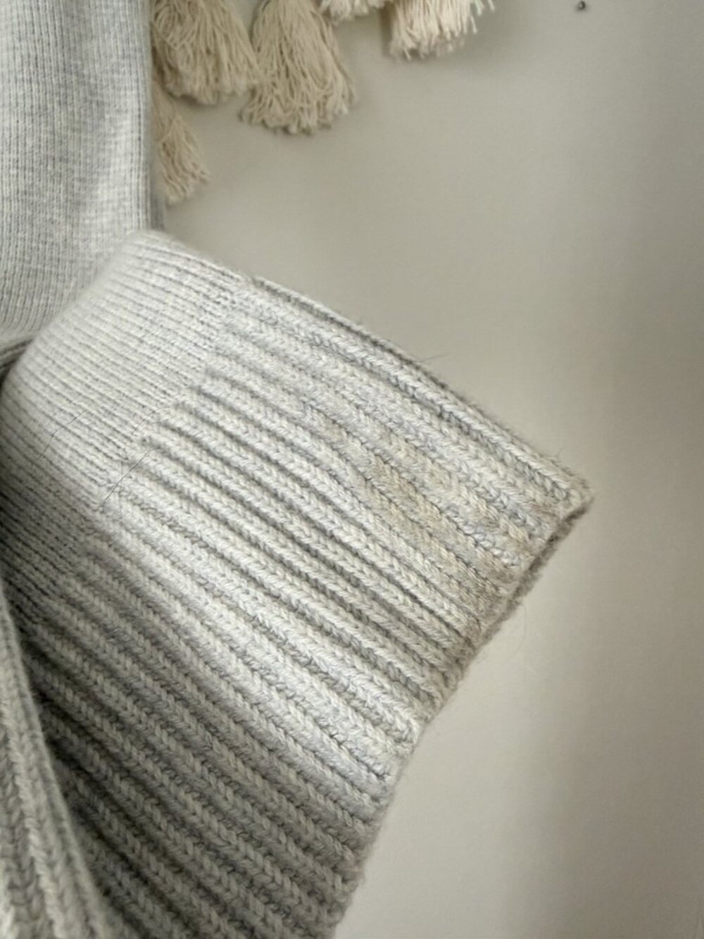Modern Citizen Eames Organic Cotton Wool Gray Flare Sleeve Cardigan Modest L - Picture 6 of 13